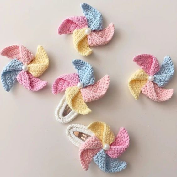 amazing crochet hair clip 12