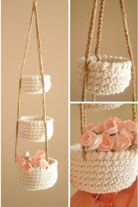 amazing crochet hanging baskets