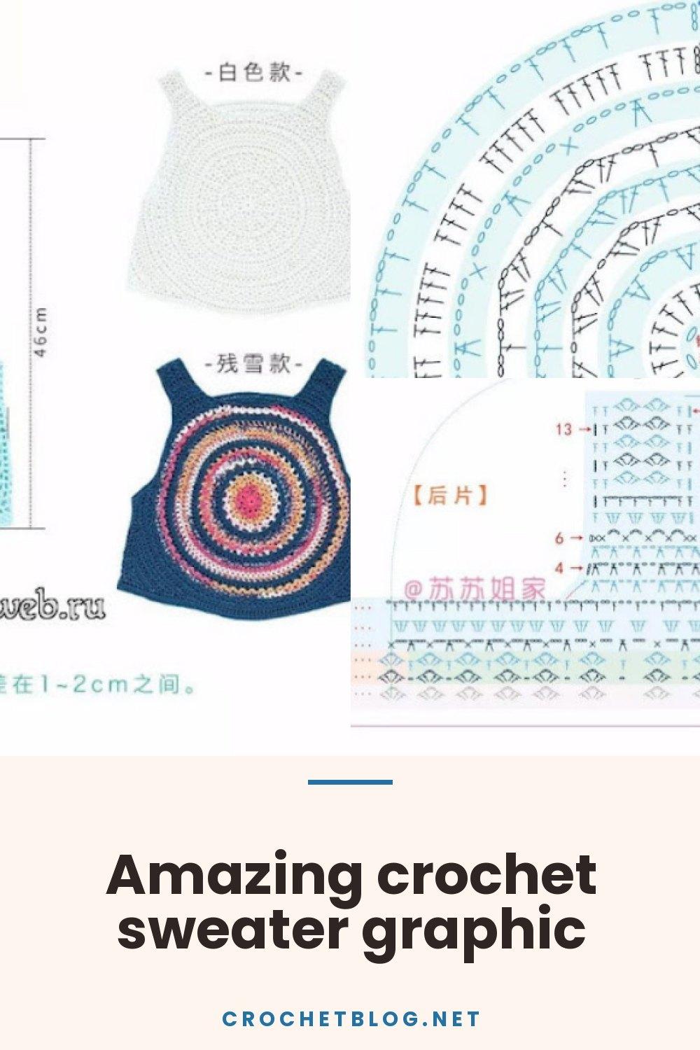 Amazing crochet sweater graphic