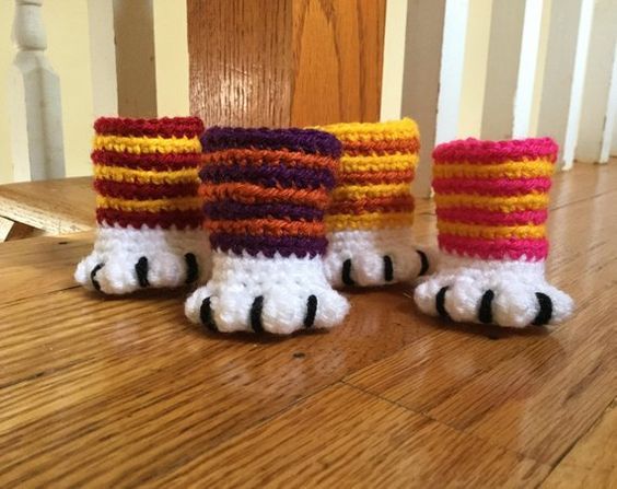 amazing ideas for crocheting chair socks 1