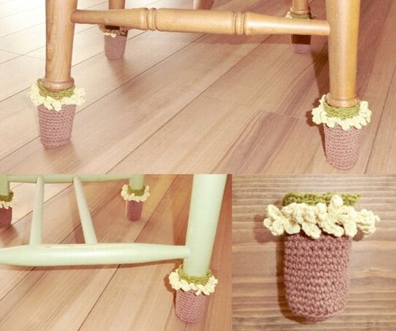amazing ideas for crocheting chair socks 6