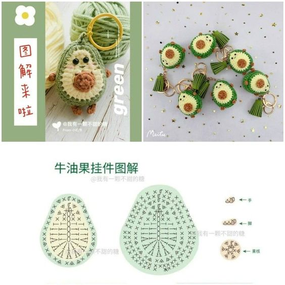 amigurumi avocado free crochet pattern 4