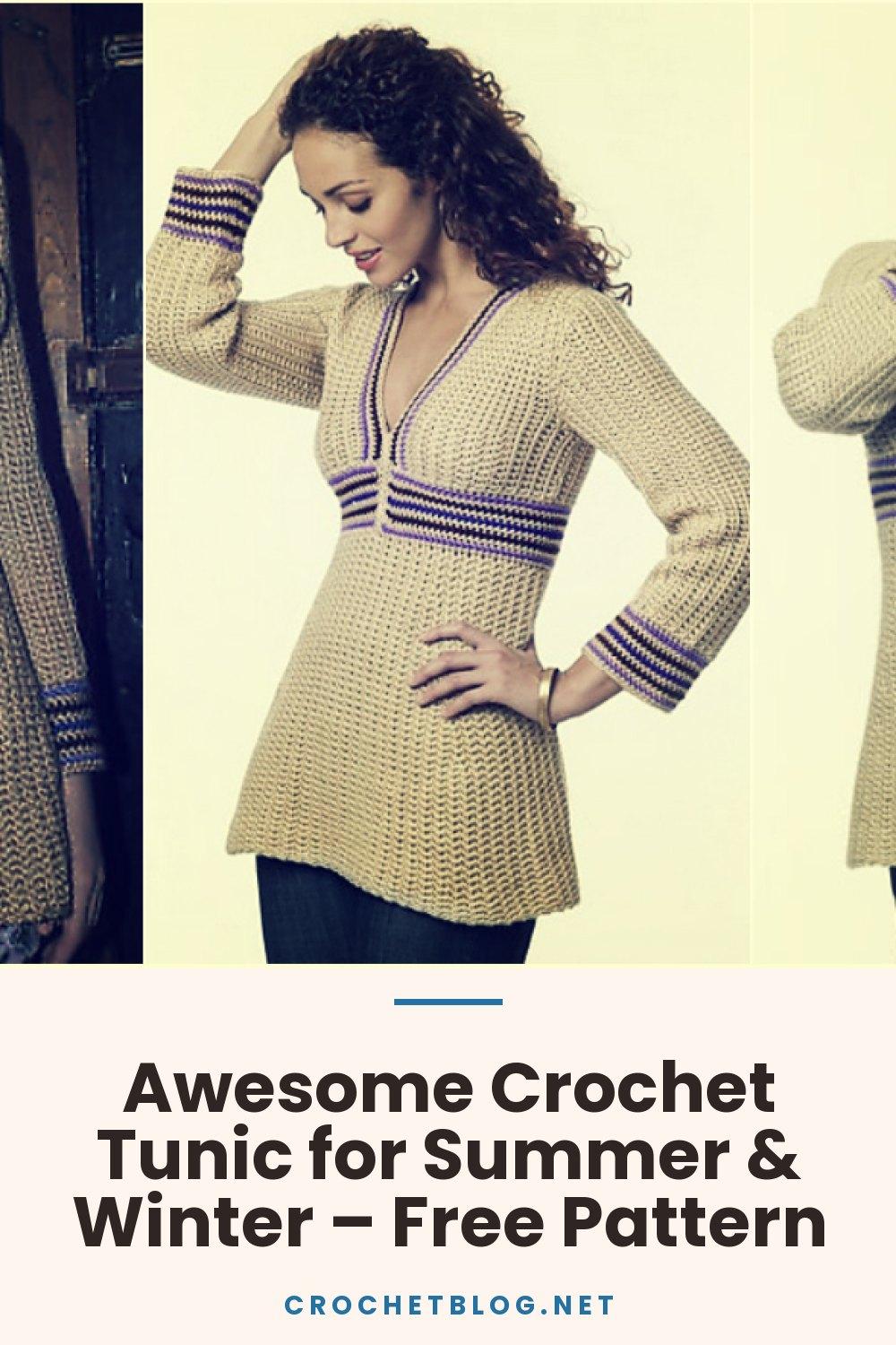 Awesome Crochet Tunic for Summer & Winter – Free Pattern