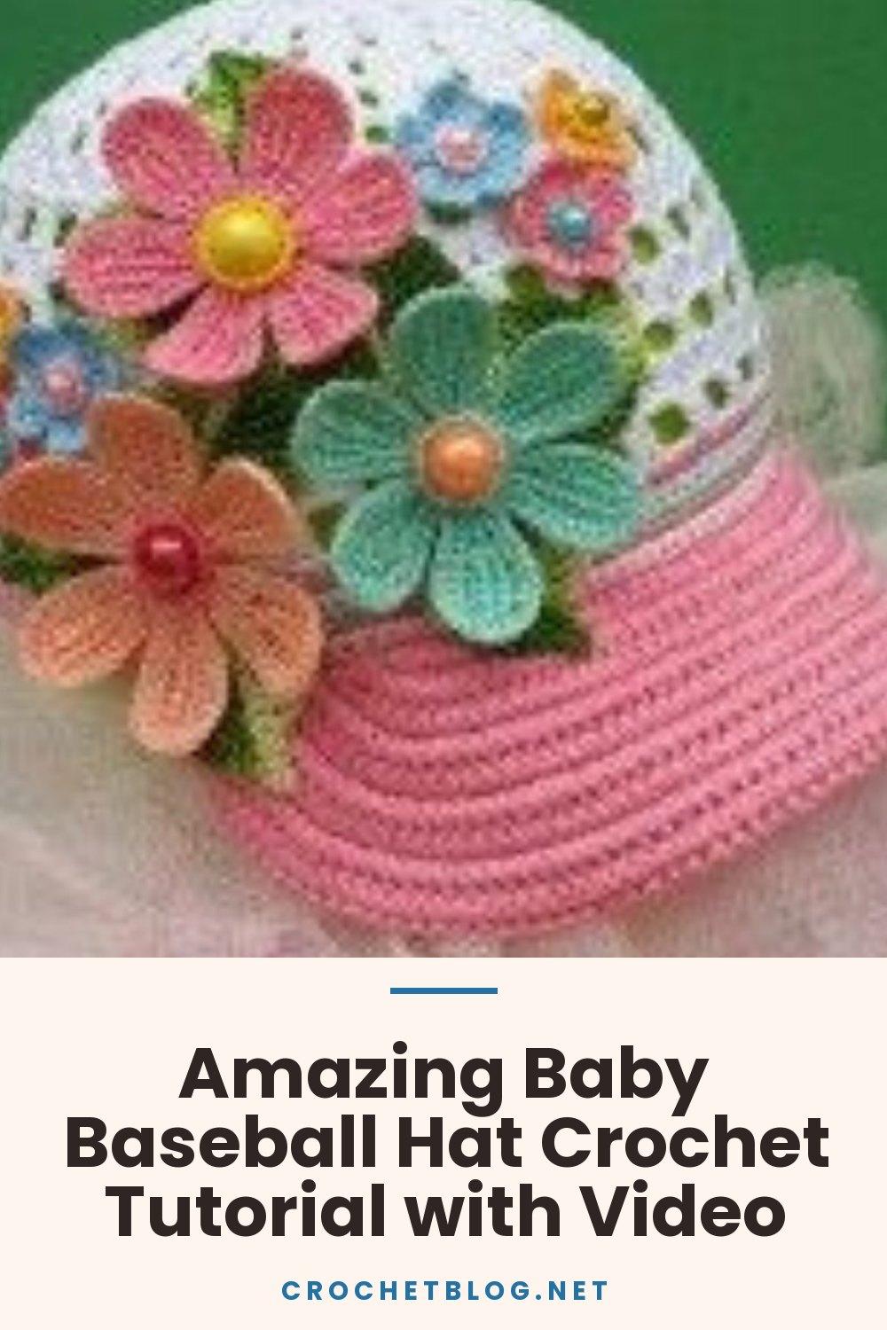 Amazing Baby Baseball Hat Crochet Tutorial with Video