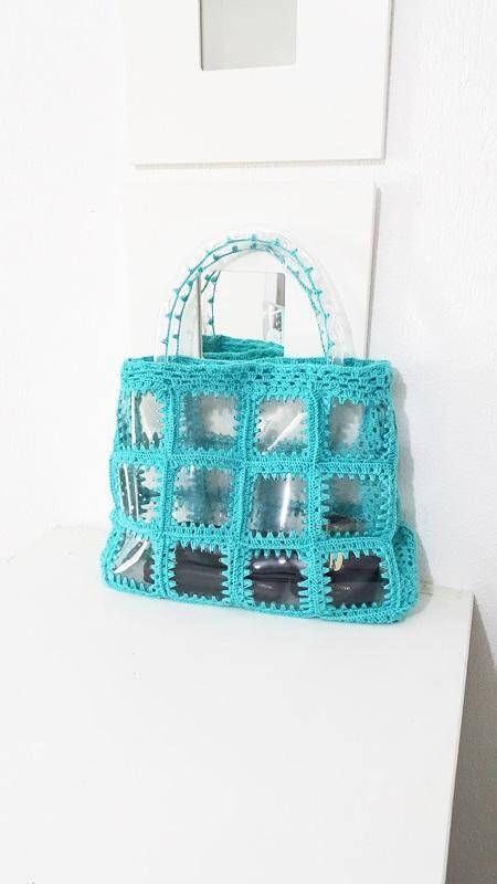 bags made with plastic bottle and crochet 4