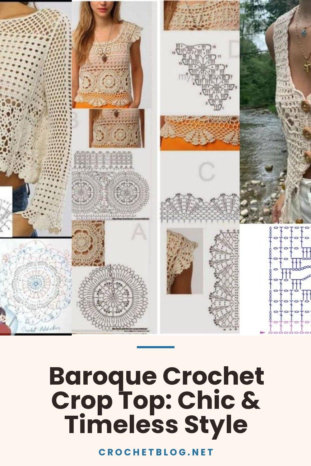 Baroque Crochet Crop Top: Chic & Timeless Style
