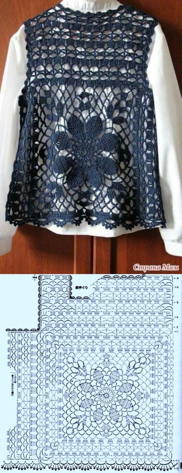 beautiful blouses made with crochet square 4