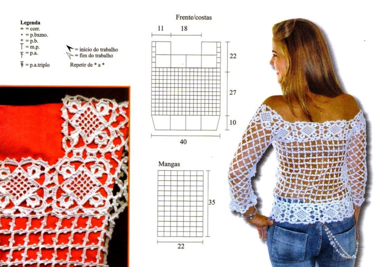 beautiful crochet blouse with easy open stitch 3