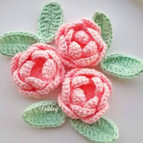 beautiful crochet flower step by step 15