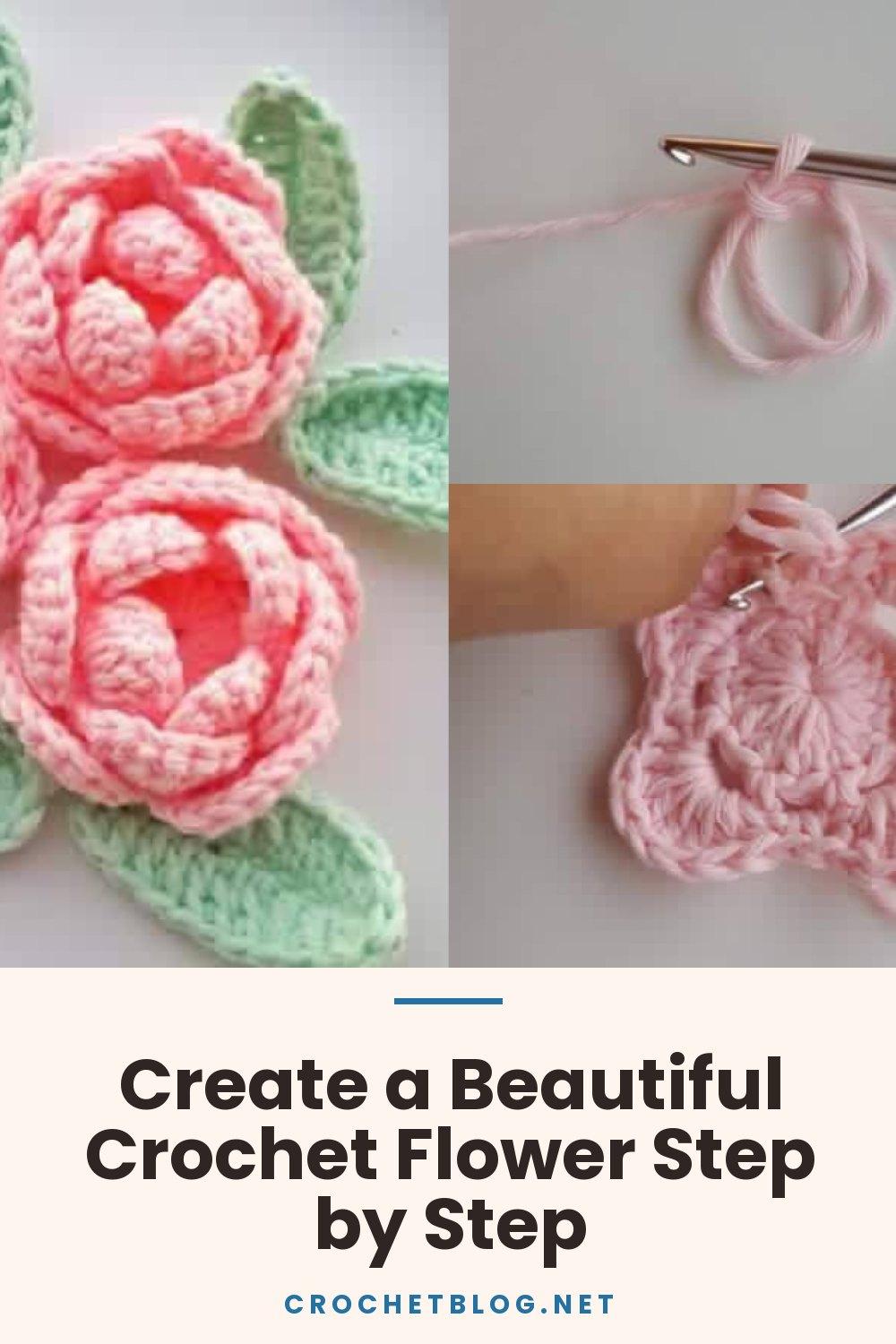 Create a Beautiful Crochet Flower Step by Step