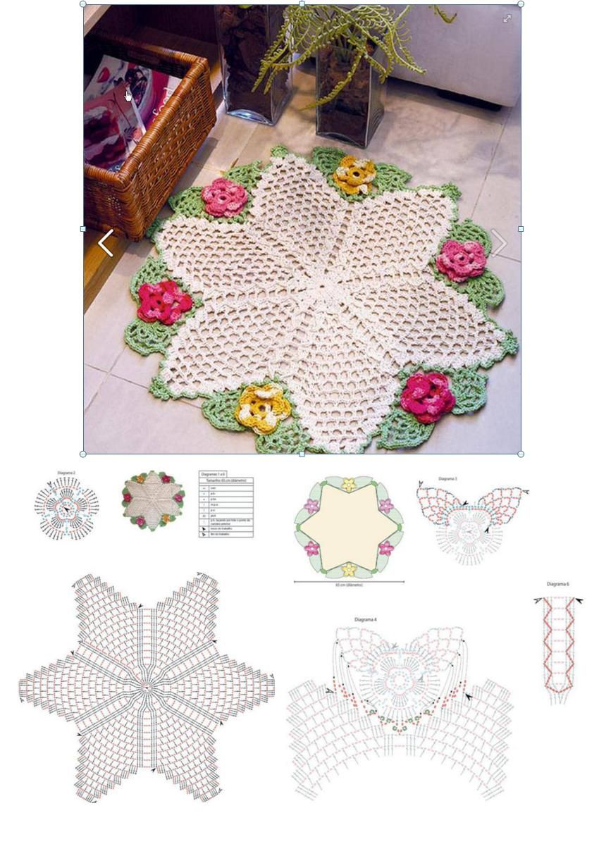 beautiful crochet rug ideas with flowers