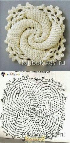 beautiful crochet spiral square 1