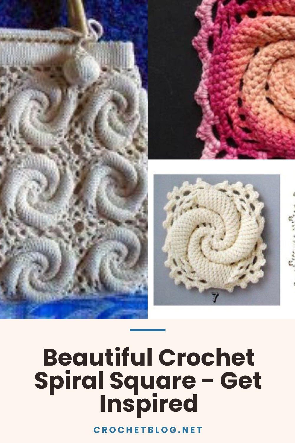 Beautiful Crochet Spiral Square - Get Inspired
