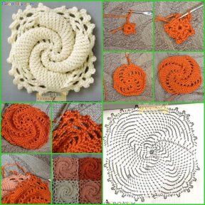 beautiful crochet spiral square 4