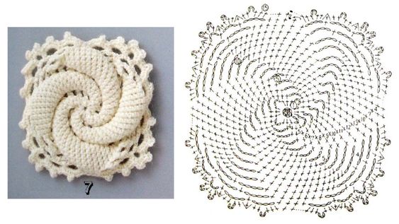 beautiful crochet spiral square 5