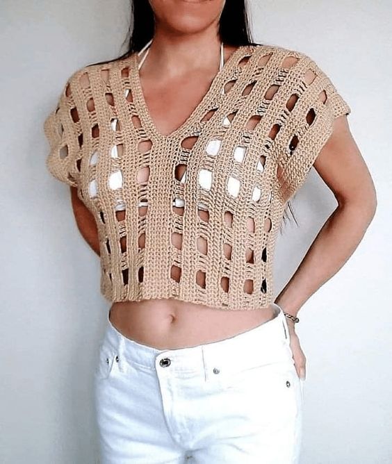 beautiful crochet strap blouses 4