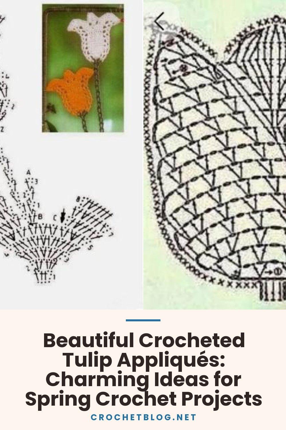 Beautiful Crocheted Tulip Appliqués: Charming Ideas for Spring Crochet Projects