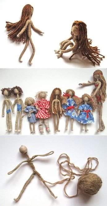 beautiful dolls made with wire and yarn 7