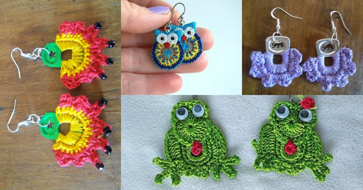 beautiful earrings recycling rings