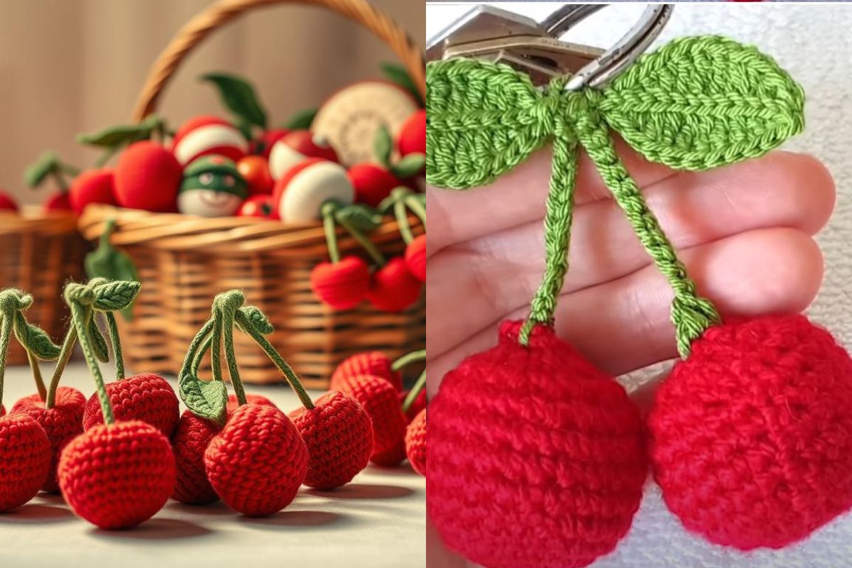 beautiful ideas for crochet cherries 3