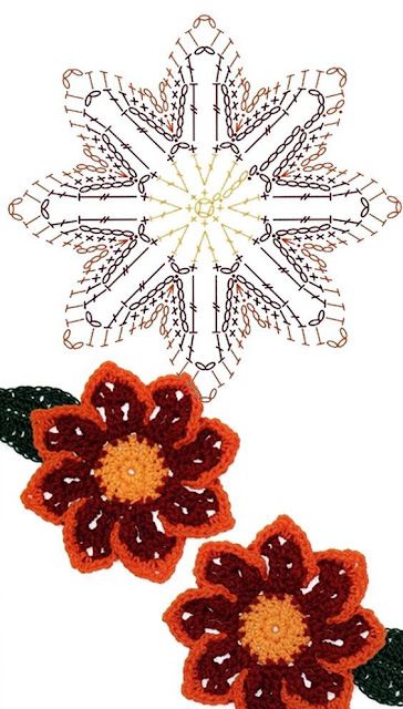 best crochet flowers with graphics 13