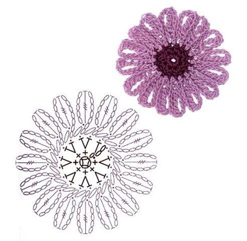 best crochet flowers with graphics 14