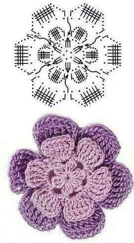 best crochet flowers with graphics 8