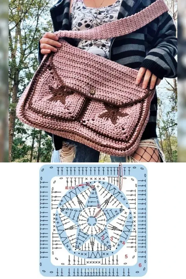 best crochet messenger bag ideas 4