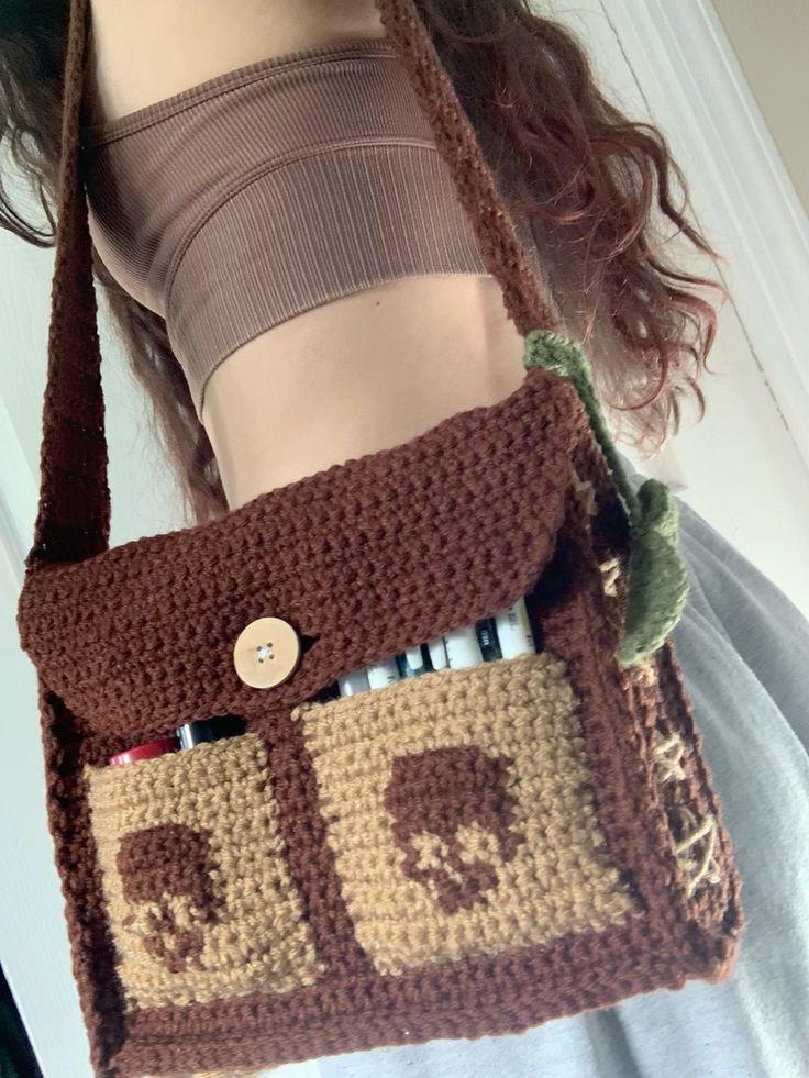 best crochet messenger bag ideas 5