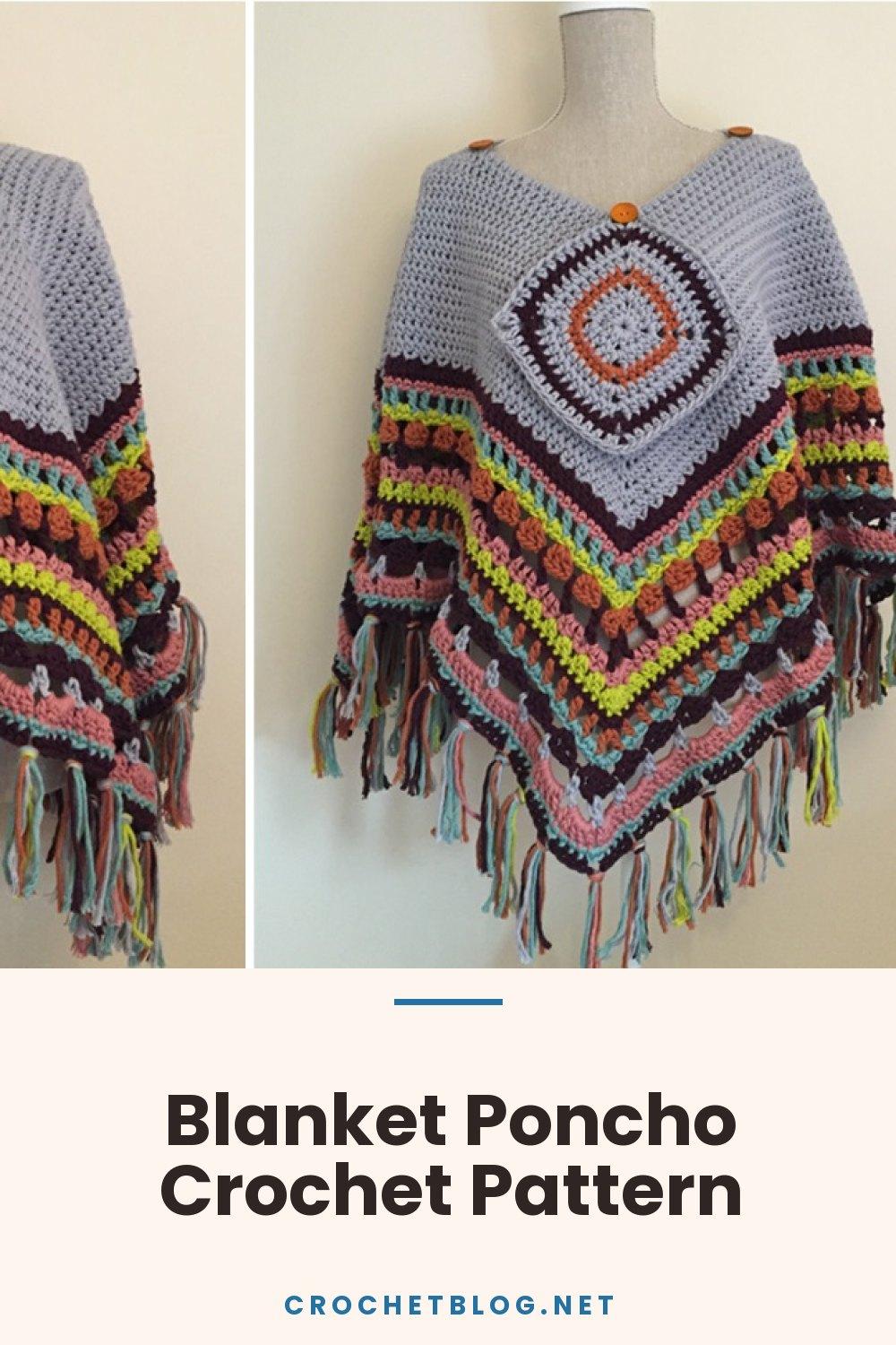 Blanket Poncho Crochet Pattern