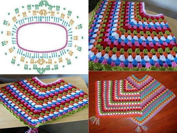 blanket poncho crochet pattern 5