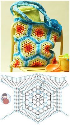 boho style crochet handbags graphics