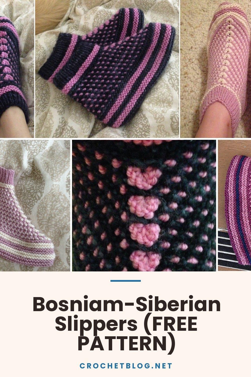 Bosniam-Siberian Slippers (FREE PATTERN)