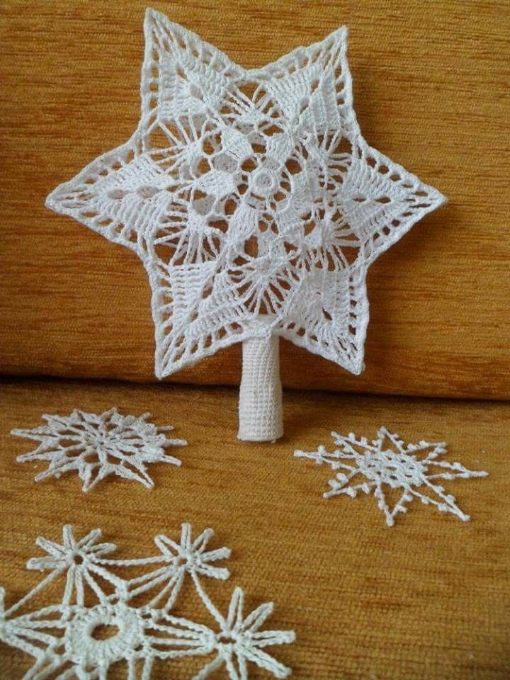 brighten up your christmas tree with crochet stars 1