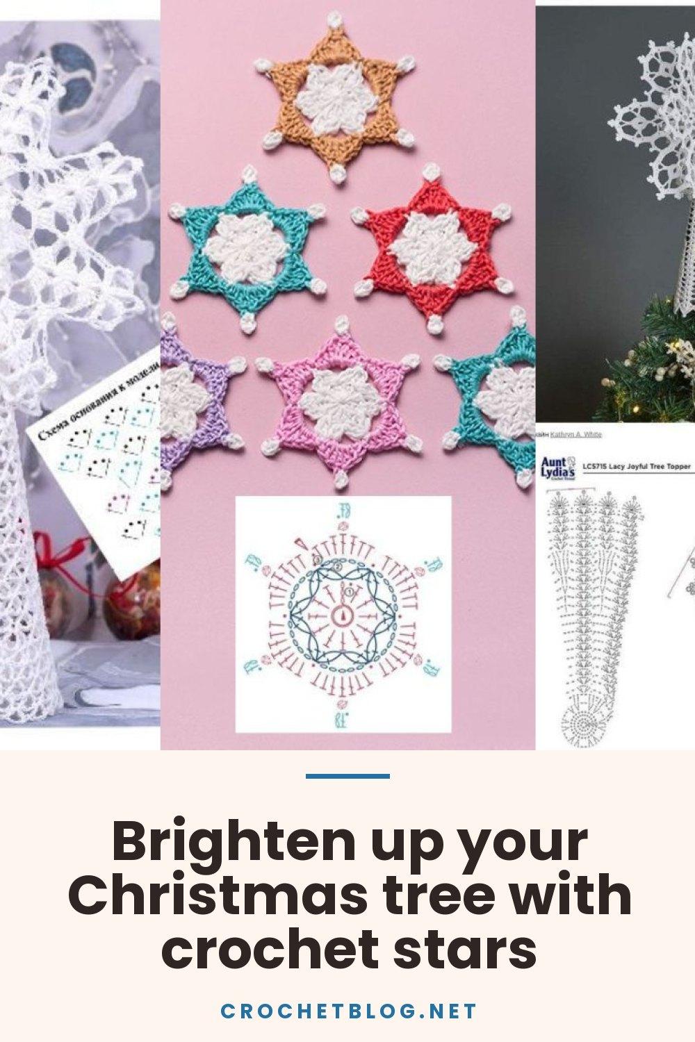 Brighten up your Christmas tree with crochet stars