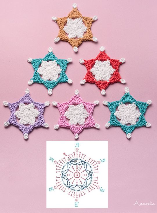 brighten up your christmas tree with crochet stars 6