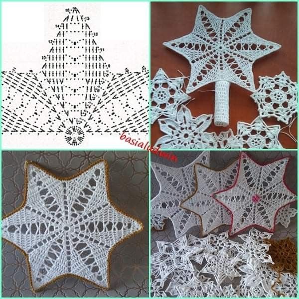 brighten up your christmas tree with crochet stars 9