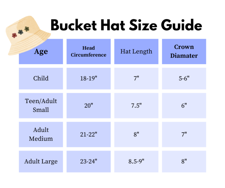 bucket hat size