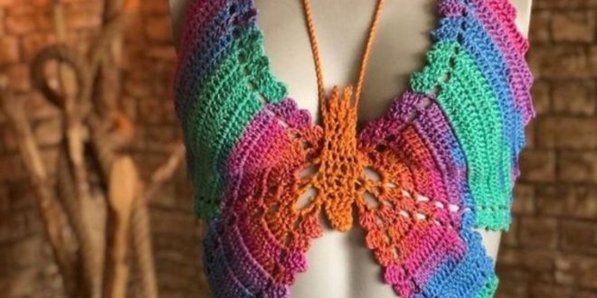 butterfly crochet top tuto and ideas