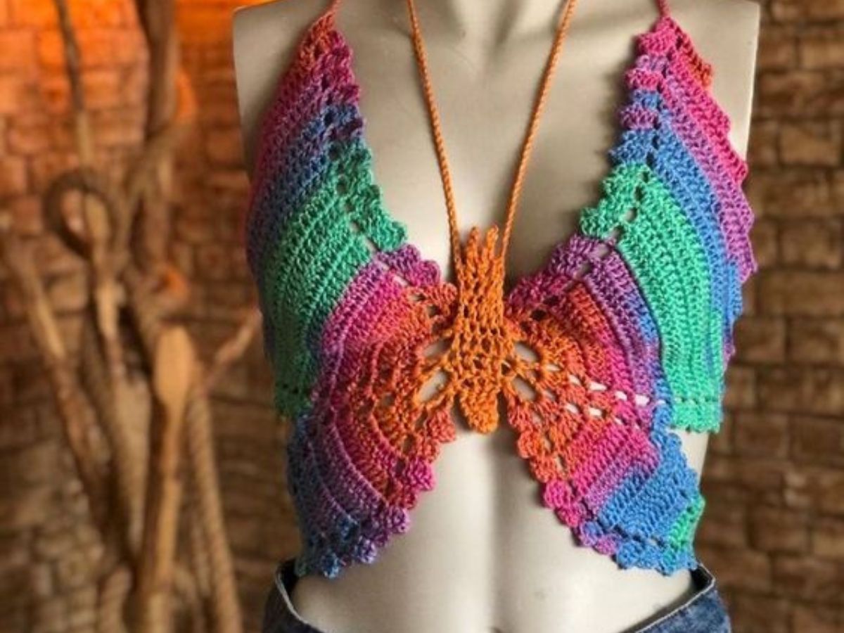 butterfly crochet top tuto and ideas