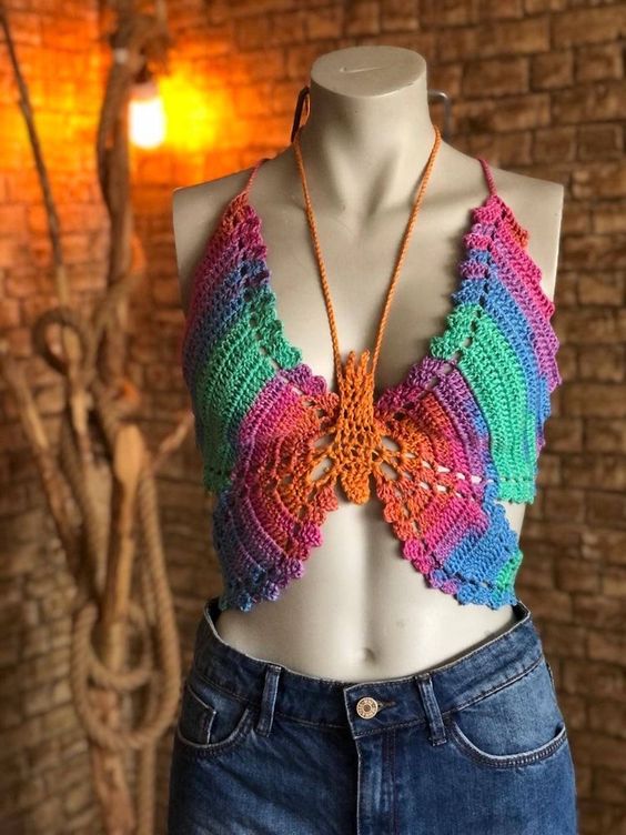butterfly crochet top tuto ideas 2