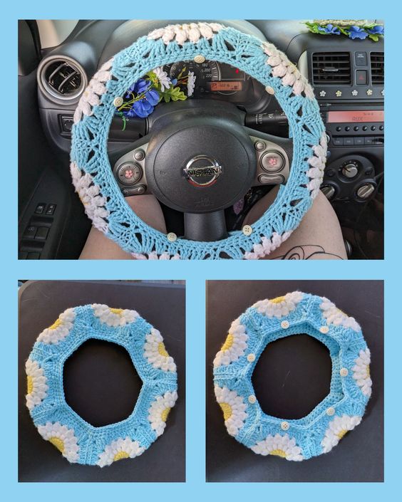 car steering wheel cover crochet patterns 2