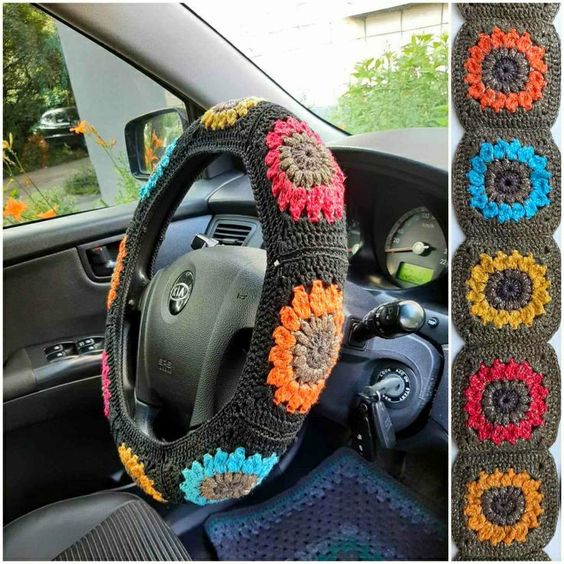 car steering wheel cover crochet patterns 7
