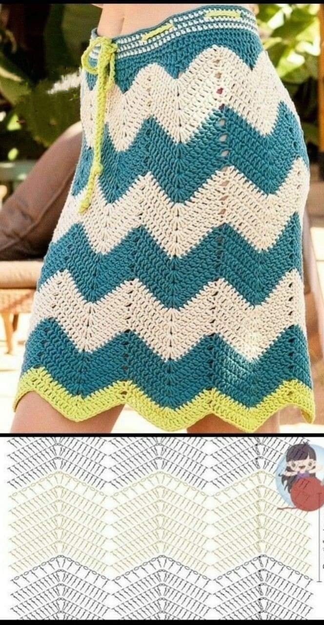 chevron skirt crochet pattern 3