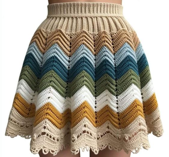 chevron skirt crochet pattern 5