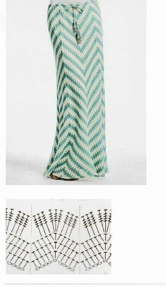 chevron skirt crochet pattern 8