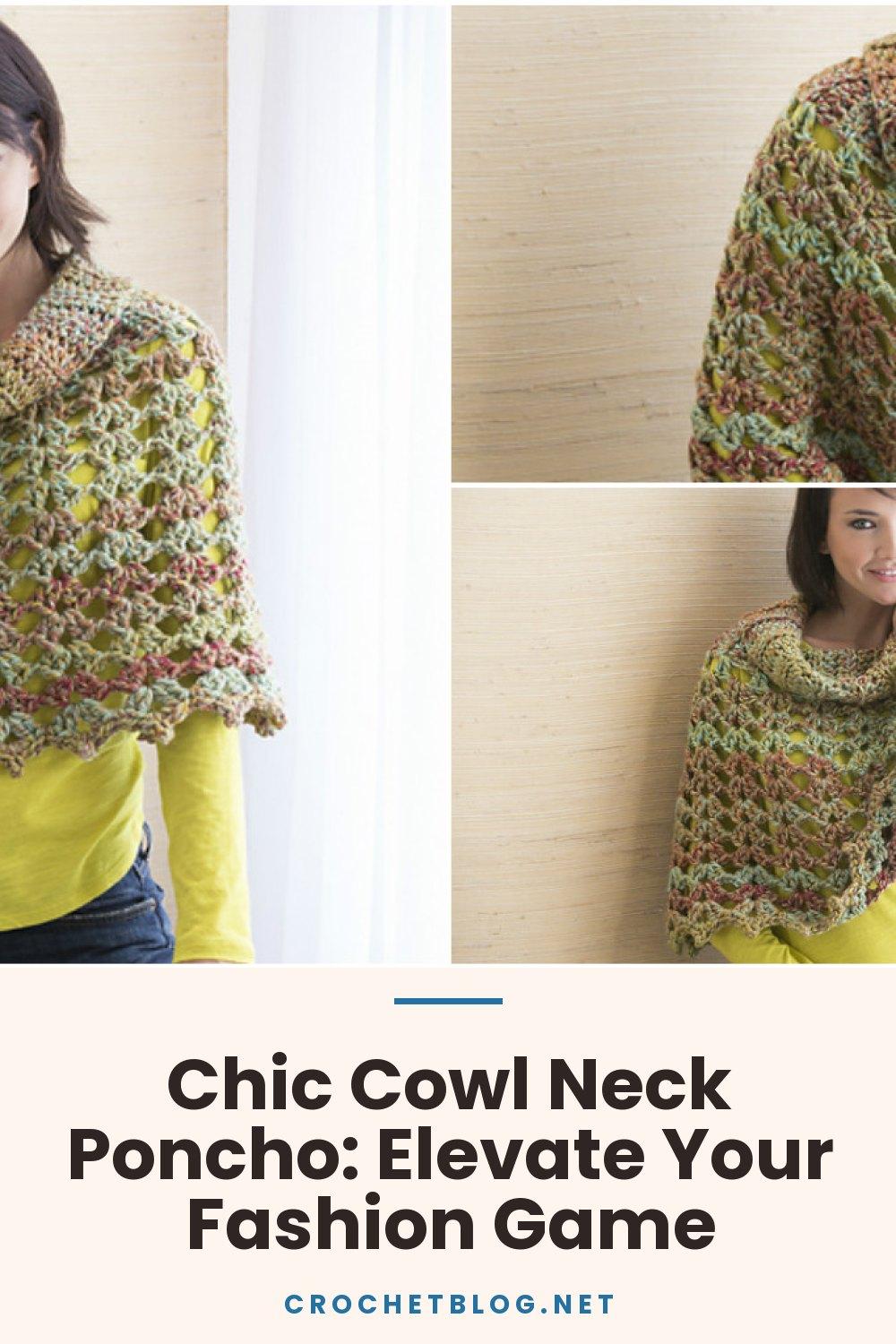 Chic Cowl Neck Poncho: Elevate Your Fashion Game