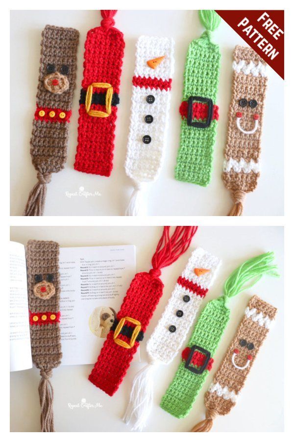 christmas bookmark crochet ideas