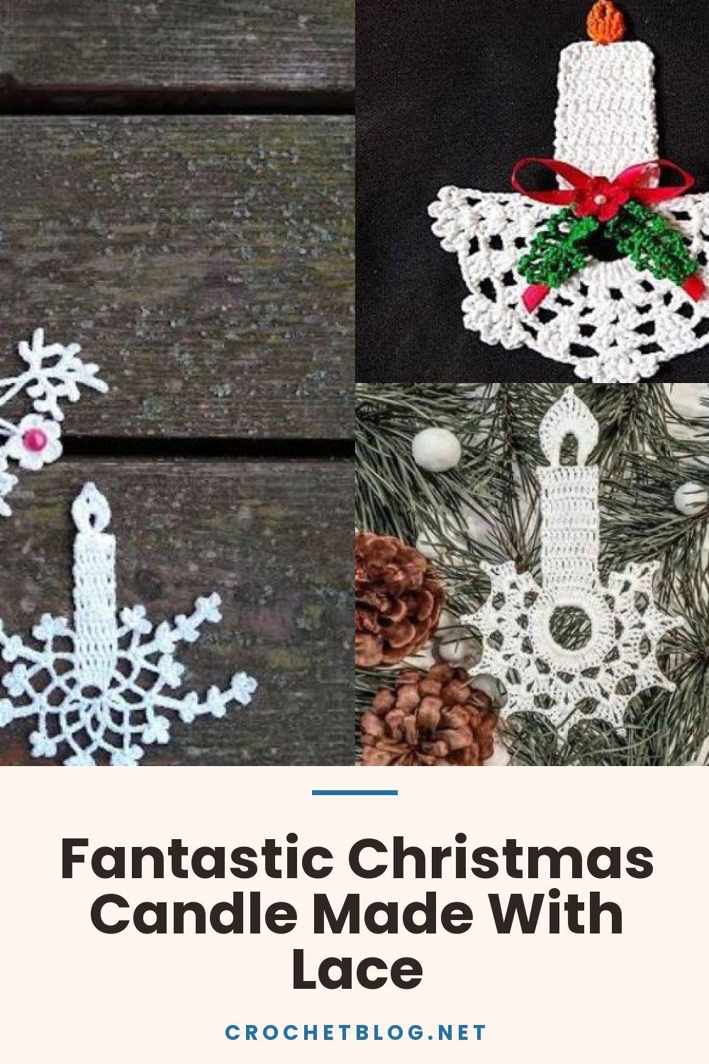 Fantastic Christmas Candle Made With Lace