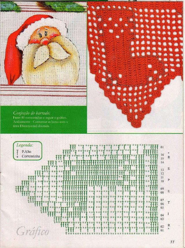 christmas crochet border ideas 4